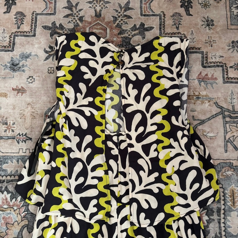 Phase Eight Abstract Print Wide Leg Jumpsuit Black Green Resort Vacay UK 10 US 6 - Picture 7 of 15